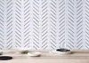 Современные деликатные обои для елочки в черно -белом скандинавском дизайне Съемный нетканый обои PW200606011 2107225752159