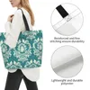 Sacos de compras grandes padrões decorativos de bolsa de bolsa de bolsa casual diariamente para viagens de praia de ginástica de trabalho