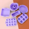 Vormen fais du paarse bakvorm voor gebakvorm en accessoires cake decoreren gereedschap siliconen mal bakware muffin cupcake mallen