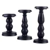 Titulares de vela pretos Retro Retro Candlestick Piece central Decorativo Pillar Home