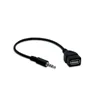 Typ A Female OTG Converter Adapter Cable Wire Cord Stereo Audio Plug biltillbehör 0,2 m 3,5 mm Manlig ljud Aux Jack till USB 2.0