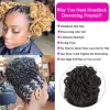 Chignon Lupu Synthetische Dreadlock Afro Puff Hair Bun Chignon Drawstring Perseist Faux Locs Clip in Pony Tail Hair Pieces voor zwarte vrouwen