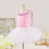 Children's dance practice dress Girls' ballet body dress Summer halter butterfly cotton gymnastics dress children's performance gauze dress