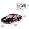 Elektro-/RC -Auto Neues Rennbedienungsteuerspielzeug 1 24 4WD Fernbedienung Drift Auto Elektrische Flache Auto Ladung Kindergeschenke Giftl2404