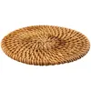 Bord Mattor 10 cm Placemat Coasters Kitchen Rattan Bowl Padding Mat Isolation Pad Round Placemats Handgjorda