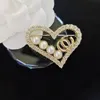 Premium Doppelbuchstaben G Brosche voller Diamanttemperament Pin Pin Schnalle Anzug Mantel Halsband Pin Bag Hutzubehör