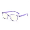 O occhiali da sole cornici di occhiali alla moda per bambini Blu leggera Anti Glerat Filtro per bambini Girl Girl Boy Ottico Frame bloccante lenti chiare