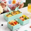 Bento Boxen tragbare Lunchbox 2-layer 1400 ml Versiegelte isolierte Mikrowellen-Lebensmittelstaierschreiber Software Outdoor Home Kitchen Q240427