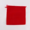 Drawstring 100pcs/Lot 15 15cm Customized Mixed-Color Printed Wedding Velvet Pouch Packing Bags
