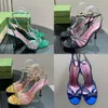 Hand Customized Woven Stiletto Sandals Ankle Strap Gladiator Pumps Women's Open-toe Party Evening Dress Shoes Designer High Heels Factory Footwear Original Quality