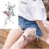 Tatuaż Transfer kolorowy wąż kwiat wodoodporna Tymczasowa naklejka na tatuaż Piękno Kobiety Żonkil Rose Rose Lotus Farba Fałszywe tatuaże 240426