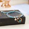 Beaded Fashionable Korean cartoon animal kitten flower bead bracelet cute female cat handmade friendship jewelry gift