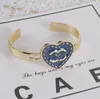 Nouveau design Fashion Lettre bracelets bracelets célèbres créateurs denim Blue Love Heart Bracelet Femmes Men 18k Gold plaqué en laiton bracele