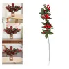 Fiori decorativi Berry natalizio Brami che raccolgono ramoscelli per la casa per la decorazione dell'ufficio ghirlanda per le vacanze