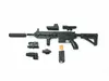 3D -pussel 1 6 PUBG M416 HK416 Rifle Assembly Gun Model Assembly Puzzle Action Diagram Byggnad Bricksl2404