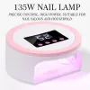 Kits 135w Nail Dryer 45 Led Uv Nail Lamp Quick Curing Gel Nail Polish Device Smart Sensor Phototherapy Nails Lamp Manicure Salon Tool