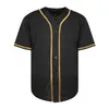 Blank Baseball Jersey Expédition rapide en or noir