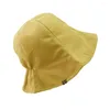 Bérets Wide Brim Sun Chapeaux pour femmes pliables rides pliées chapeau de seau d'été de protection des pêcheurs CAPS PLAQUE EXTÉRIEURE PANAMA C V0Q1