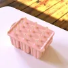 Verktyg 12 Cavity Food Grad Silicone Ice Cream Mold With Cover DIY Popsicle Box Lolly Mold dessert Ice Cube Tray Maker Kitchen Gadgets