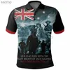 T-shirt maschile 2024 camicie estive da uomo Anzac non dimenticare magliette a maniche corte 3D Top Camissaxw