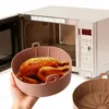 Silikonpanna för flygfryer återanvändbar luft fryer tillbehör bakning korg pizza platta grill kök kaka matlagningsbakningsverktyg