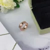 تصميم العلامة التجارية Van Signature Ring v Gold Plated Mijin Female 18K Grass Lucky Kaleidoscope Ball المجوهر