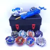 8x Blayblade Burst Gyro Toys Set with ers Grip Storage Box Case Battle Starter Metal Spinning Top Starter Bley 240418