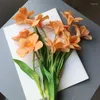 Декоративные цветы 10 шт -пен тюльпаны Real Touch Artificial Home Decor Fake Wedding Bouquet Party Decore Display