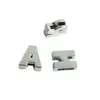 50st/Lot Hole 10mm Chrome Plain Slide Letter A - Z Alloy Diy Charms English Alphabet Fit For Leather Wristband Armband Keychains Je Dhevn