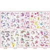 Tattoo Transfer 10Pcs Fake Tattoo Stickers Cartoon Temporary Tattoos Kids Arms DIY Body Art Cartoon Collection Mermaid Cute Unicorn Animals Car 240427