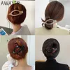 Klipsy do włosów Barrettes Awaytr Hair Clip BUDLAT DUCKBILL Women Modna krab Acryl Ponytail Girl Neeksu