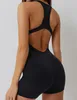 Al0 yoga outfit dames solide kleur dans strak ademende luchtsport yoga bodysuit met heup lift geïntegreerde snelle drogende gym fitness sporten hardloopkleding vrouwen