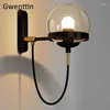 Lampes murales Nordic Glass moderne Magic Magic Bean Black Gold Gold Lights for Home Lighting Fixtures Industrial Lamp Loft Decor