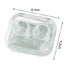 Kontaktlinsenzubehör tragbare Kontaktlinsenkasten transparente Pinzetten -Saugstiftbehälter Set Plastikkontaktlinsen Aufbewahrungsbox für Reise D240426