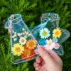 20pcs bricolage Transparent Séché Florik Bookmarks exquis Design Floral Plant Decorations Clear Page Books Markers