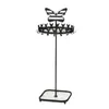 Schmuckbeutel Metall Schmetterling Halskette Halterarmband Display Stand Tower Rack mit Acrylschalenbaum