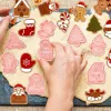 Stampi per cutte di biscotti natalizi set timbri in rilievo di biscotti 3d biscotto stampo stampo decorazione per feste decorazioni fai -da -te accessori