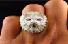 Mens Lion Head Rings Alloy Luxury Rings Ferocious Golden Lion Finger Ring Biker Gothic Knight Punk Male Jewelry Gifts9696941