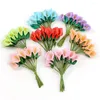 Flores decorativas 240 PCs PCs Mini Calla Lily Fake Floral Bouquet Craft Scrapbooking Garden Wedding Wedding Bridal Garland Hairpin Decor