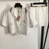 Lettres brodées Blouses Femmes Sexy Jupe plissée Reblé Cou Shirts Crated Style Casual Two Piece Robe