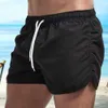 Herren-Shorts Sommer Low-Rise Elastic Bundesstraße Strand Surf-Shorts atmungsaktive Seite Unregelmäßige Trim Männer Badebekleidung D240426