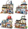 Transformation toys Robots Loz Architecture Street Shop Izakaya Moc Building Blocks Store Japanese Street Scene Puzzle Gifts Toys for Adults or ChildrenL2404