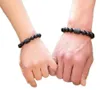 Kralen 10/12mm Natuurlijke zwarte obsidiaan Gewerkte Boeddha Lucky Amulet Circulaire Bead String armband Geschikt voor vrouwelijke mannen sieraden en nieuwjaarscadeaus