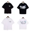 Designer Luxus Chaopai Classic Summer White Rose Mode gedruckt runden Hals Kurzarm Lose komfortable Casual Paar T-Shirt