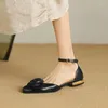 Casual Shoes Chic Mixed Color Flower Decoration Round Toe Sweet Lady Summer Gold Low Heels Flat Women Sandals For