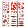 Party Decoration Halloween Tattoo Stickers Scary Blood Scars Disponible Waterproof Decorations Prank Cosplay Prom Decor