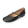 Scarpe casual Spring Woman Slip on Pumps Tacchi di pecora in pelle pieghetta francese Albicocca di base semplice