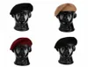 Berets Army Special Forces Wool Black Red Color Beret Hat Military Capberets2110052