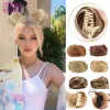 Chignon WTB Synthetic Bun Women's Messy Curly Fluffy Chignon Donut Elastic Hair Rope Rubber 1 Pieces Hair Band Updo Natural Fake Hair