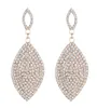 Klassiska stora droppörhängen Bruddrop Shape Crystal örhängen för kvinnor Rhinestone Dingle Wedding Earring Jewelry5427767